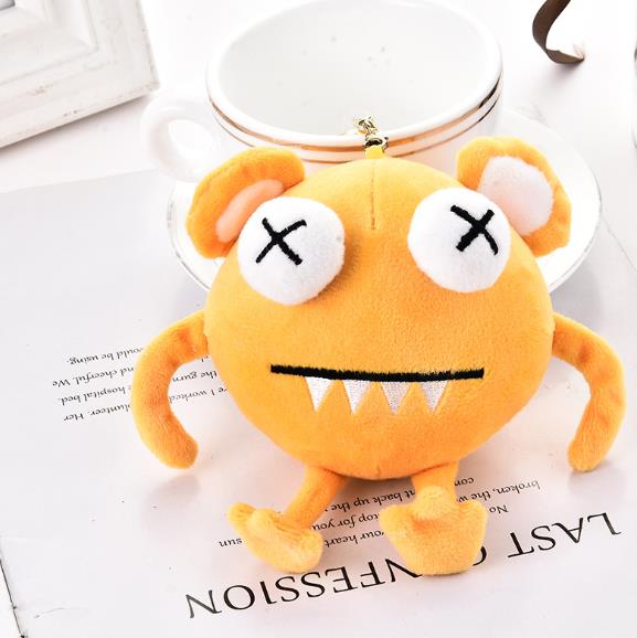 Cute cartoon big eyes plush toy keychain (3)
