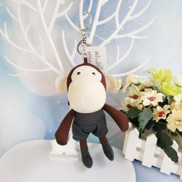 Dressing monkey plush keychain (3)
