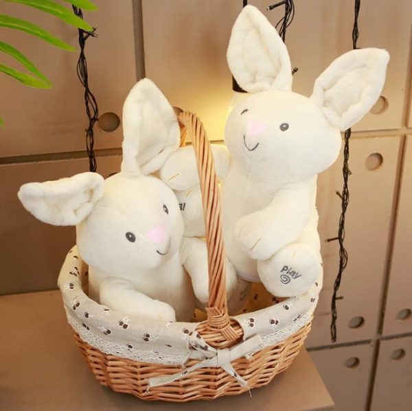 White electric comfort music plush toy (2)