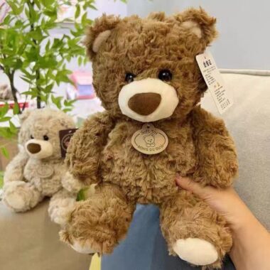  Soft Teddy Bears with Flower Bouquet, 8-Inch Cute Plush Doll for Girlfriend