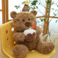 Cake Teddy Bear Plush Toy – Adorable Plush Bear Doll for Valentine's Day & Birthday