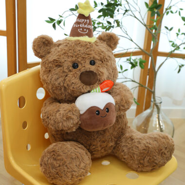  Cake Teddy Bear Plush Toy – Adorable Plush Bear Doll for Valentine's Day & Birthday