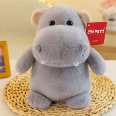 Cute Cartoon Hippo and Elephant Plush Soft Toy for Kids Bed and Gifts
