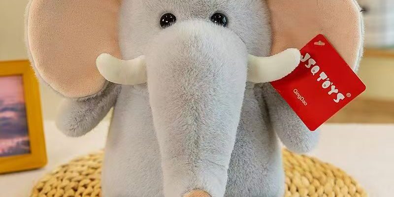 Cute Cartoon Hippo and Elephant Plush Soft Toy for Kids Bed and Gifts
