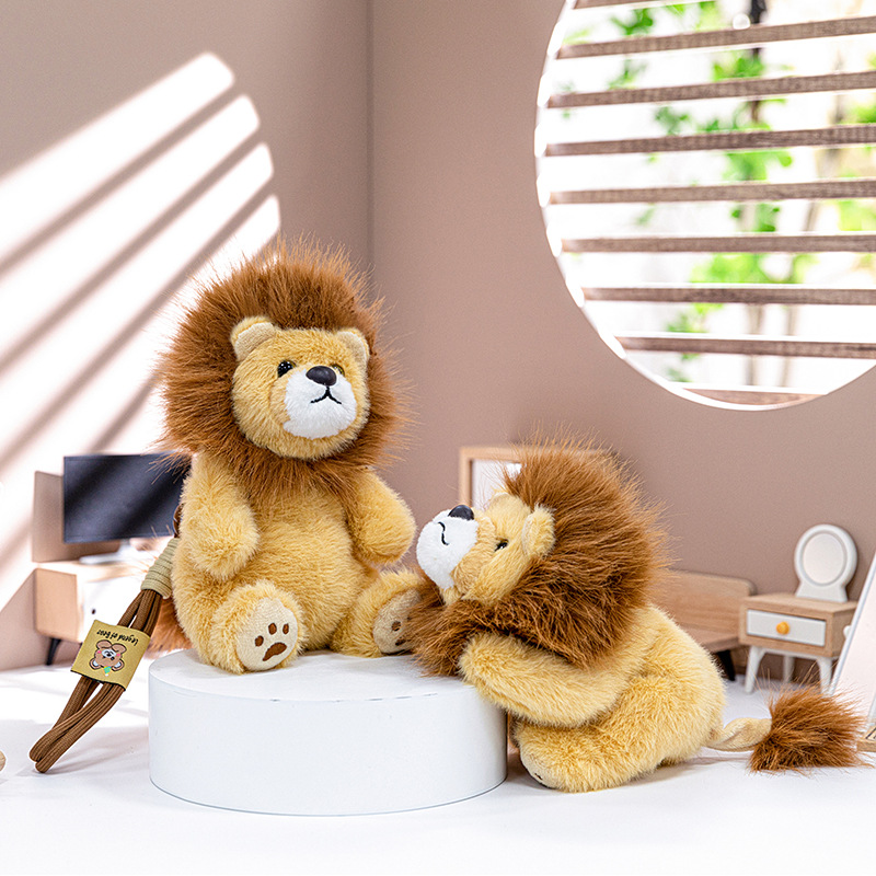 Cute Lion Plush Toy Keychain for Bags & Backpacks