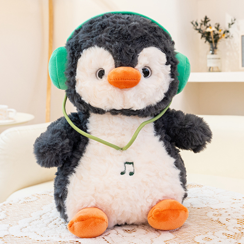 Interactive Music Penguin Plush Toy, 8-Inch Penguin Doll, Cute Plush Gift