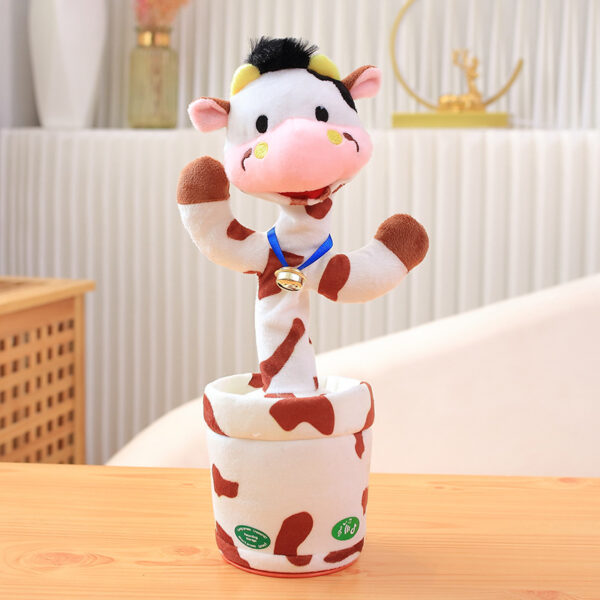 Dancing Animal Plush Toy, Electric Bunny & Cow, Singing & Talking Plush Toy for Kids