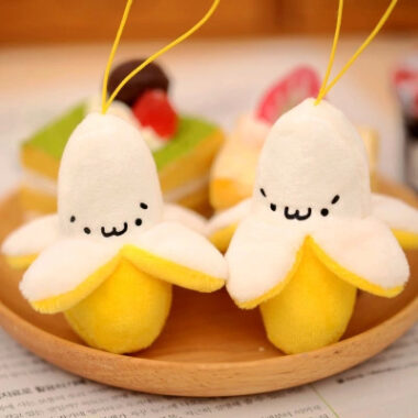 Realistic Fruit & Vegetable Plush Keychains - Cute Plush Phone Charms for Event Gifts