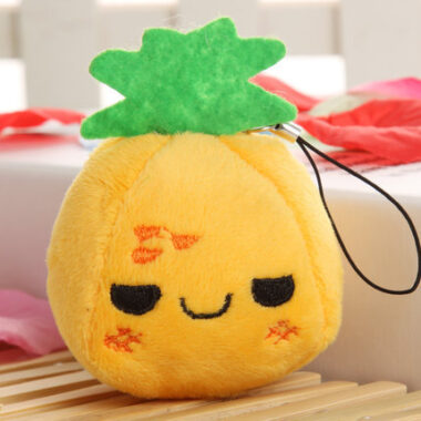 Realistic Fruit & Vegetable Plush Keychains - Cute Plush Phone Charms for Event Gifts