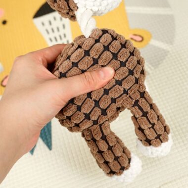 Durable Cotton Rope Pet Chew Toy with Squeaker for Dogs and Cats