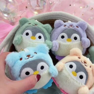 Cute Dress-Up Penguin Soft Toy Plush Keychain 8CM for TikTok Trend