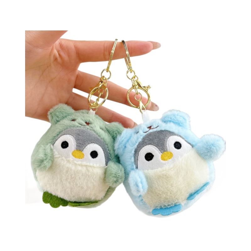 Cute Dress-Up Penguin Soft Toy Plush Keychain 8CM for TikTok Trend