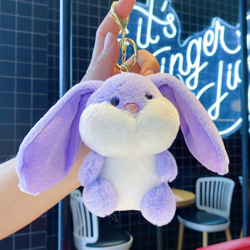 Premium Bunny Plush Toy with Big Ears for Bags & Keychains