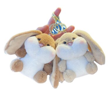 Premium Bunny Plush Toy with Big Ears for Bags & Keychains