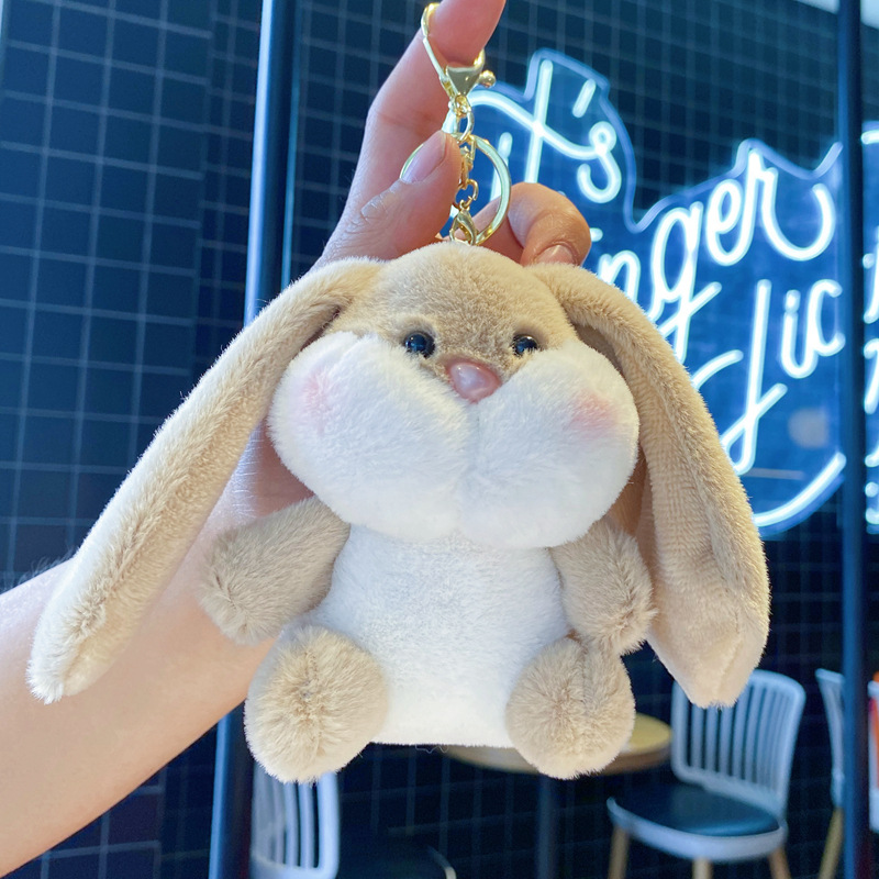 Premium Bunny Plush Toy with Big Ears for Bags & Keychains