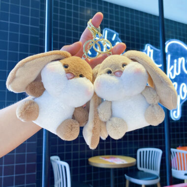 Premium Bunny Plush Toy with Big Ears for Bags & Keychains