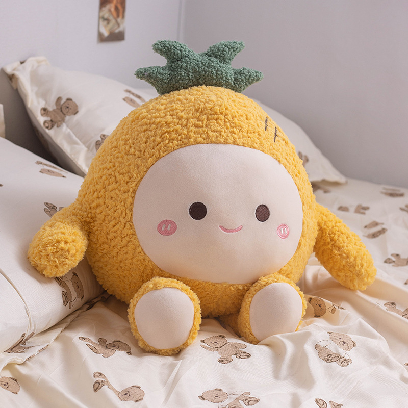 Cute Cartoon Fruit Plush Dolls - Pineapple, Strawberry, Carrot, Blueberry, Kids Gift