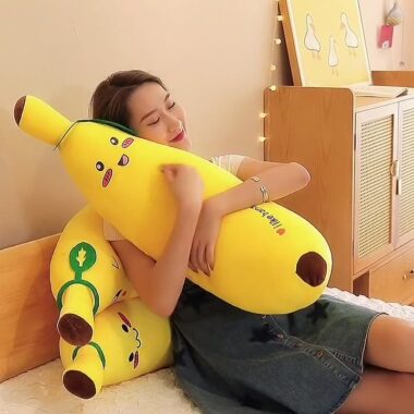 Ultra-Soft Banana Pillow Plush Toy for Girls, Sleep Buddy Doll, Birthday Gift