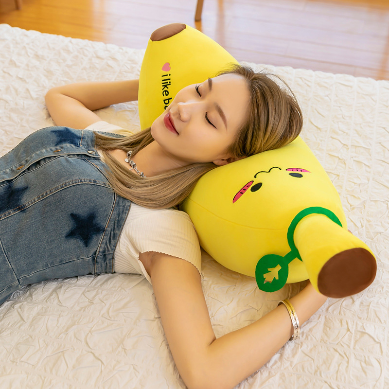 Ultra-Soft Banana Pillow Plush Toy for Girls, Sleep Buddy Doll, Birthday Gift