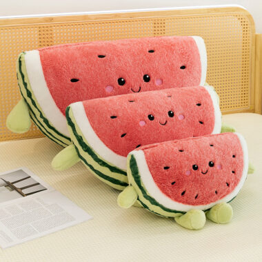 Cute Watermelon Plush Toy, Realistic Fruit Plush Pillow for Girls, Wholesale Gifts