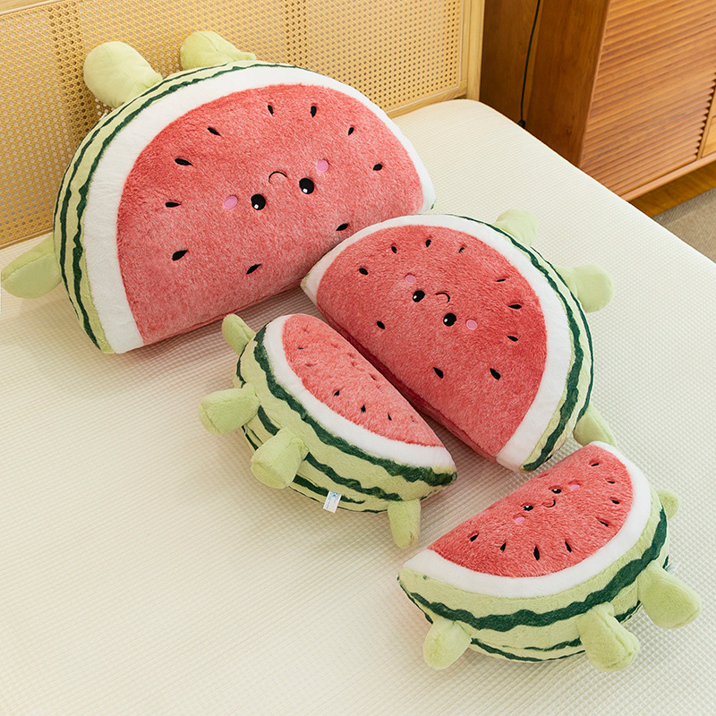 Cute Watermelon Plush Toy, Realistic Fruit Plush Pillow for Girls, Wholesale Gifts