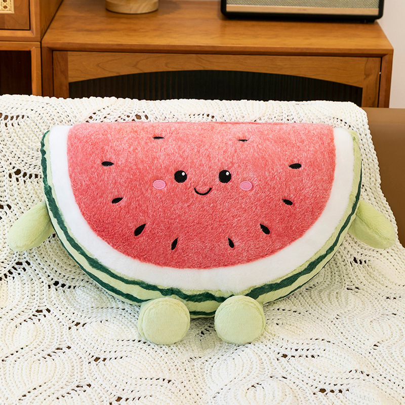 Cute Watermelon Plush Toy, Realistic Fruit Plush Pillow for Girls, Wholesale Gifts