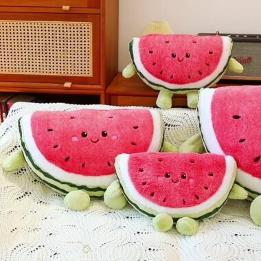 Cute Watermelon Plush Toy, Realistic Fruit Plush Pillow for Girls, Wholesale Gifts